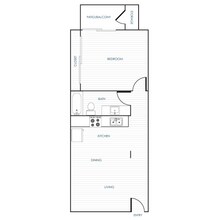 One Bedroom 4026-25 floor plan